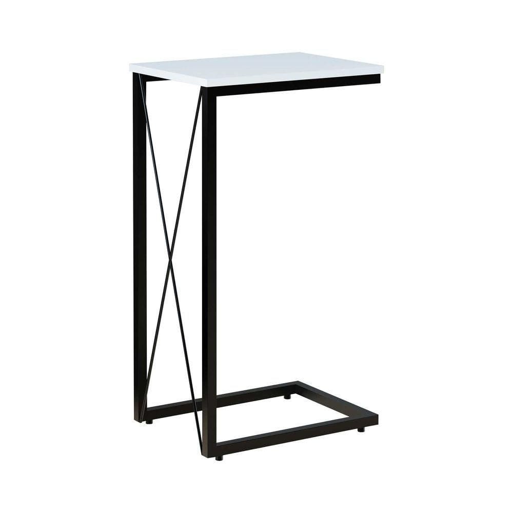 Mesa Lateral Aço Carbono Base Preta X Branco