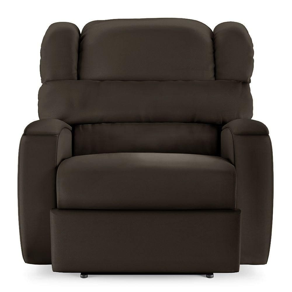 Poltrona Do Papai Sala De Cinema Reclinável Manchester Elétrica Pu Marrom