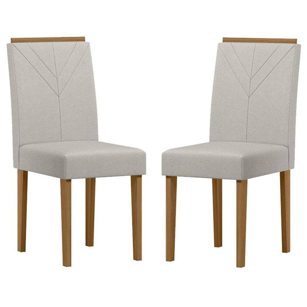 Cadeira para Mesa de Jantar Amanda Kit 2 peças Ype Suede Animale Areia – New Ceval