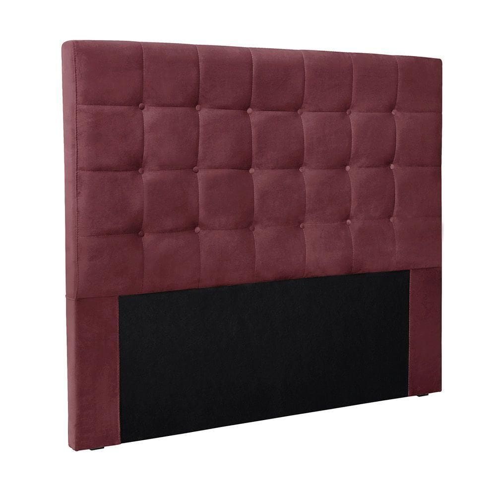 Cabeceira Cama Box Solteiro 90 Cm Verona Veludo Vinho S04 - D`rossi
