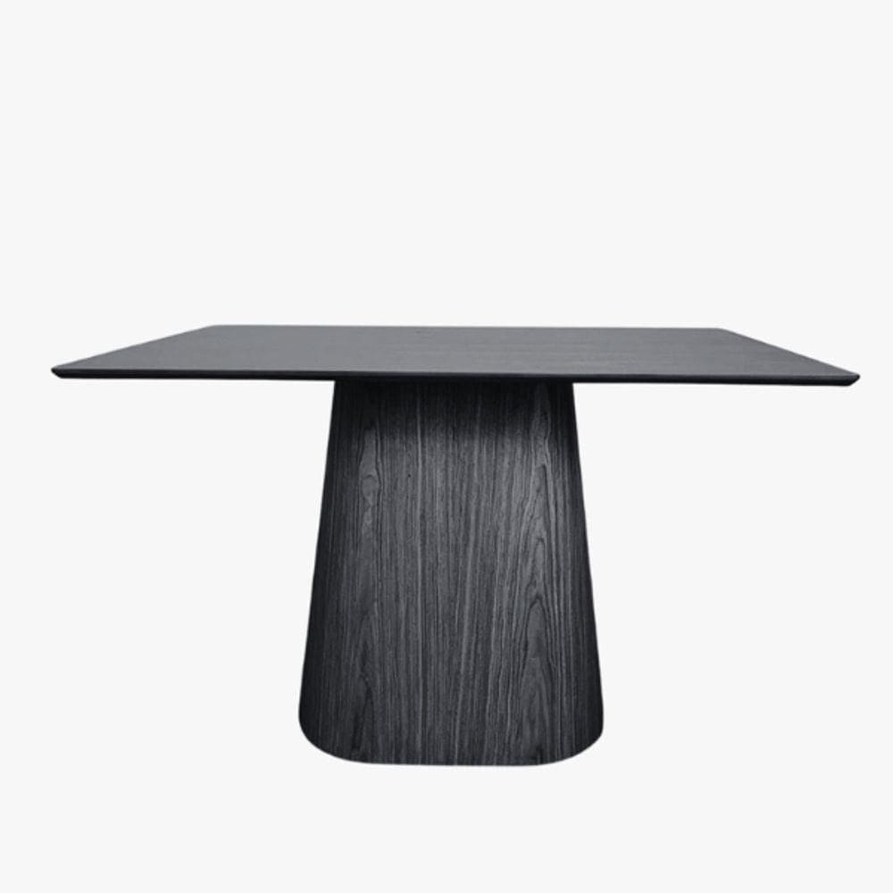 Mesa De Jantar Cone Retangular 180x100 Cm Tampo Ébano Base Ébano Cor Preto