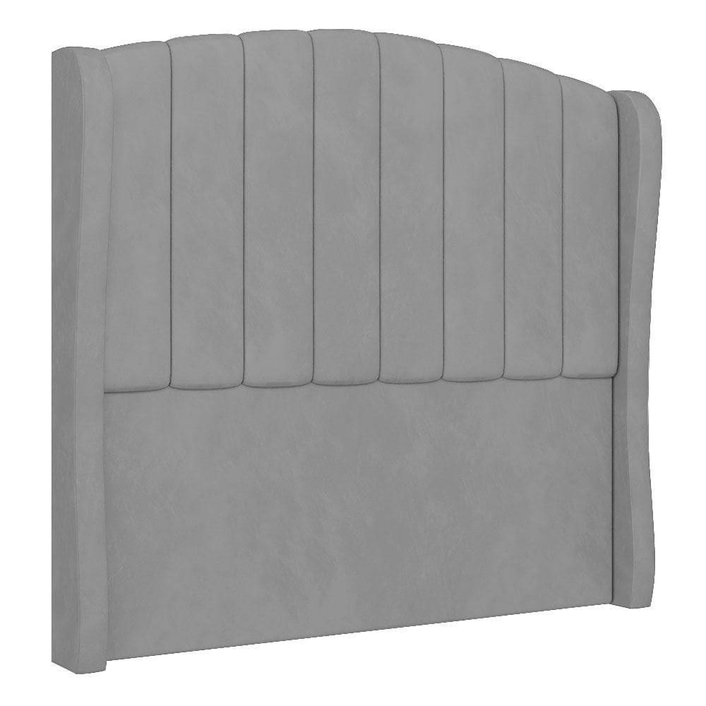 Cabeceira Casal Queen Cama Box 160cm Glenda I02 Veludo Cinza Mpozenato