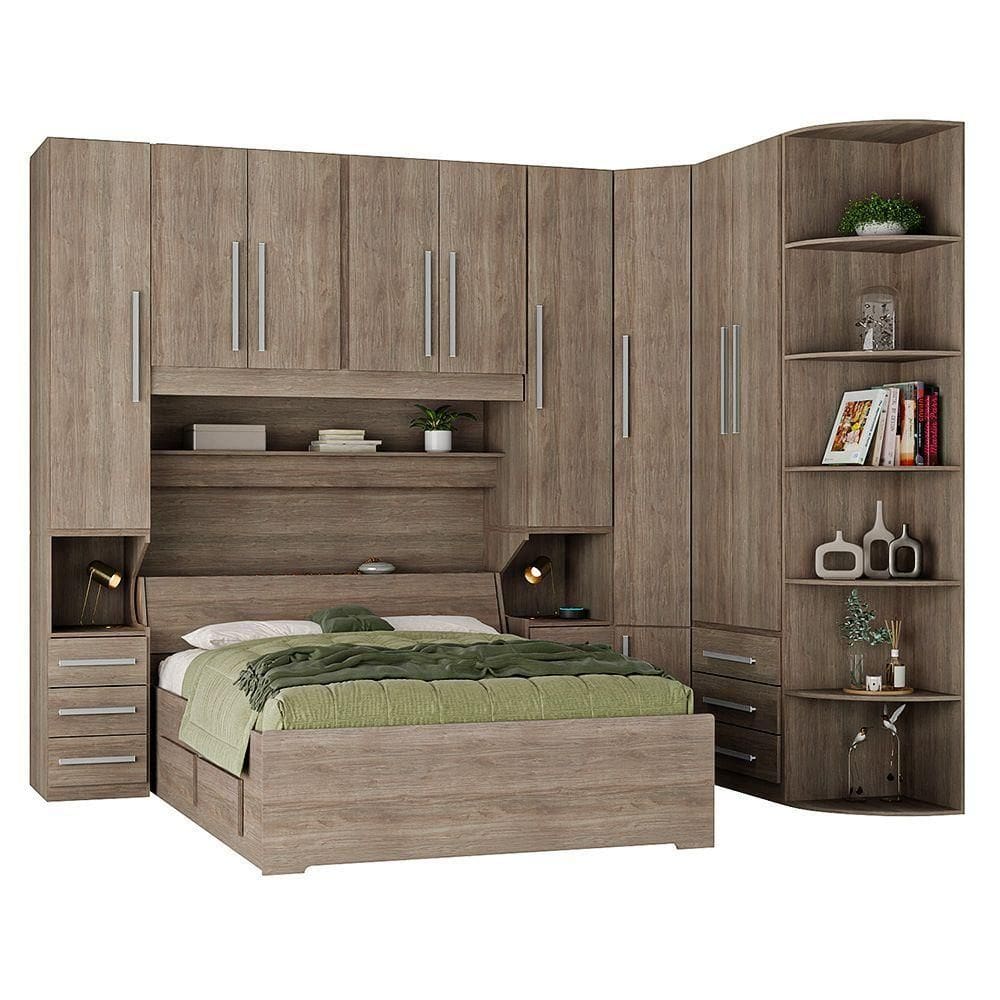 Dormitório De Casal Sem Cama 1219s Castanho