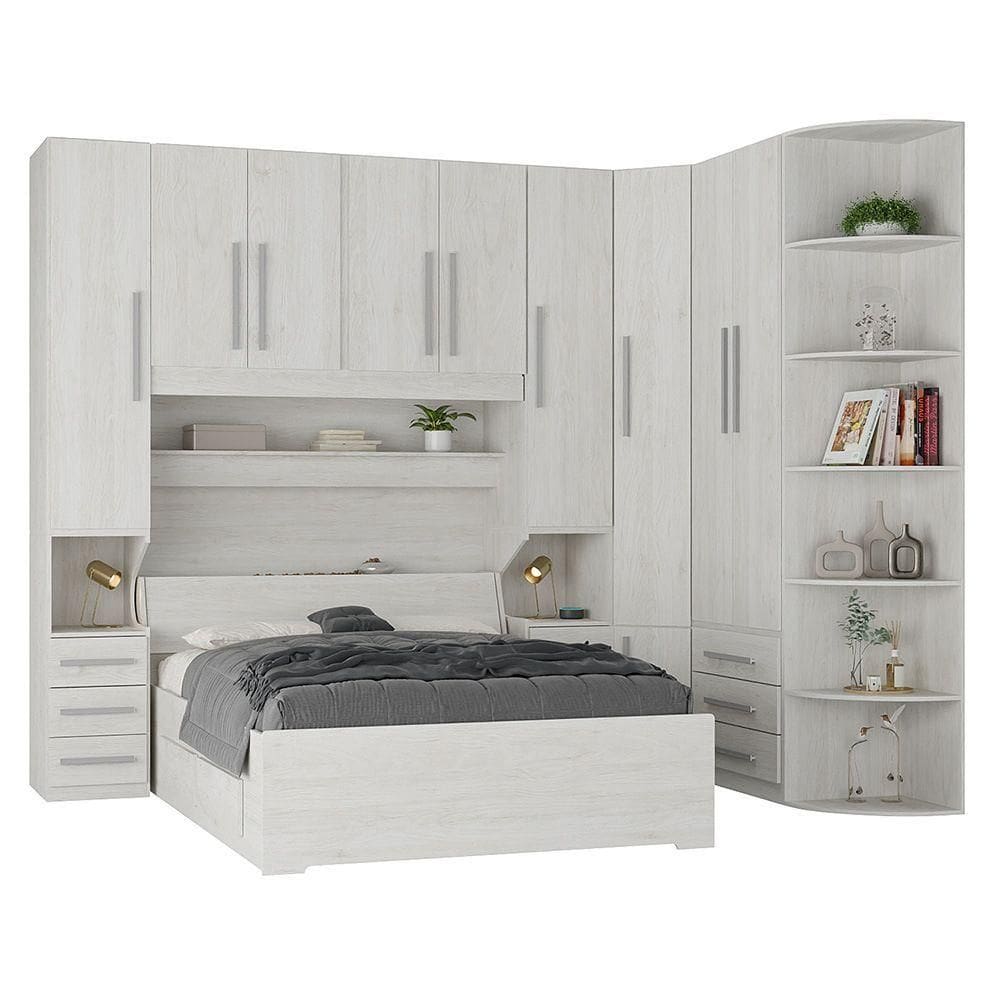 Dormitório De Casal Sem Cama 1219s Carvalho Claro