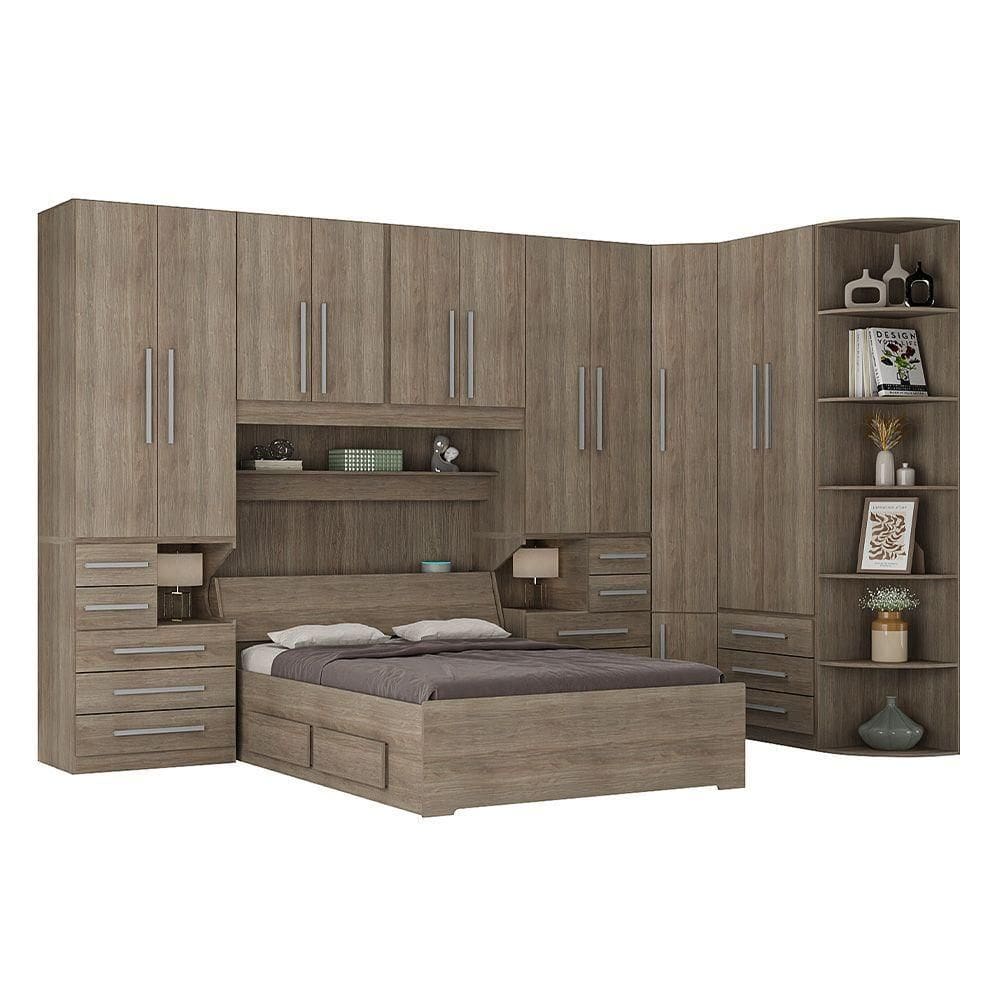 Dormitório De Casal Sem Cama 1344s Castanho