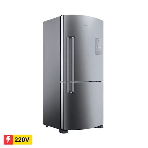 REEMBALADO: Geladeira Brastemp BRE80AK Frost Free com Smart Bar Inverse Inox 573L - 220V