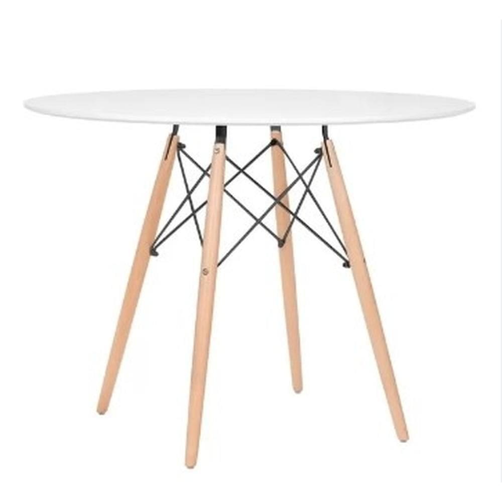 Mesa De Jantar Redonda Eames Eiffel 70cm Branca