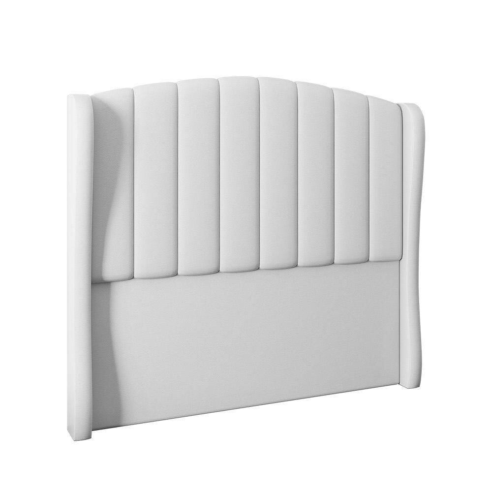 Cabeceira Para Cama Box King 193 Cm Angel Corino Branco I02 - D`rossi