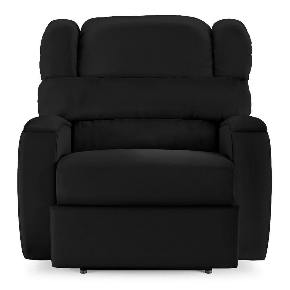 Poltrona Do Papai Sala De Cinema Reclinável Manchester Elétrica Massagem Usb Pu Preto