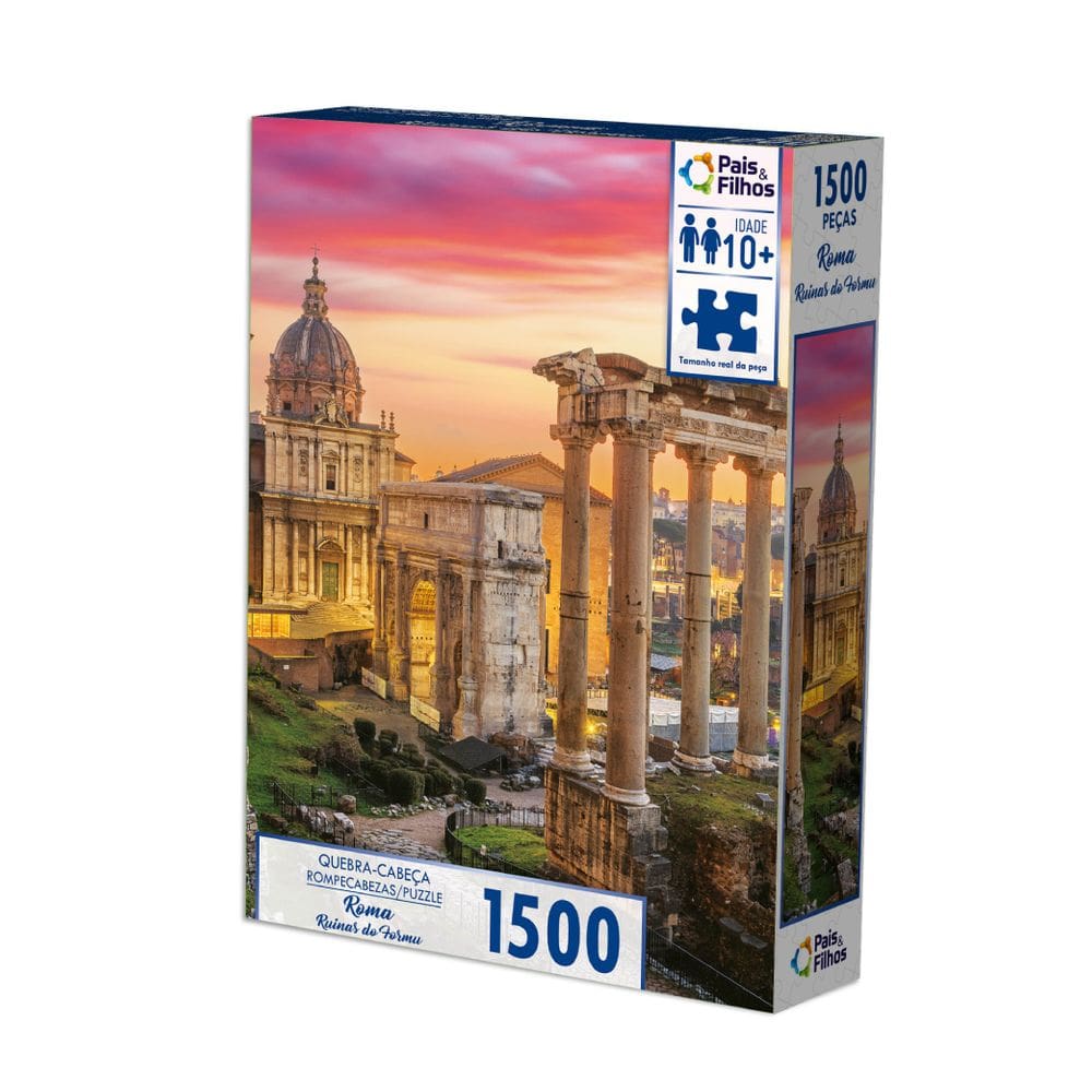 Quebra Cabeça 1500 Peças Roma Ruinas Do Forum Puzzle Color