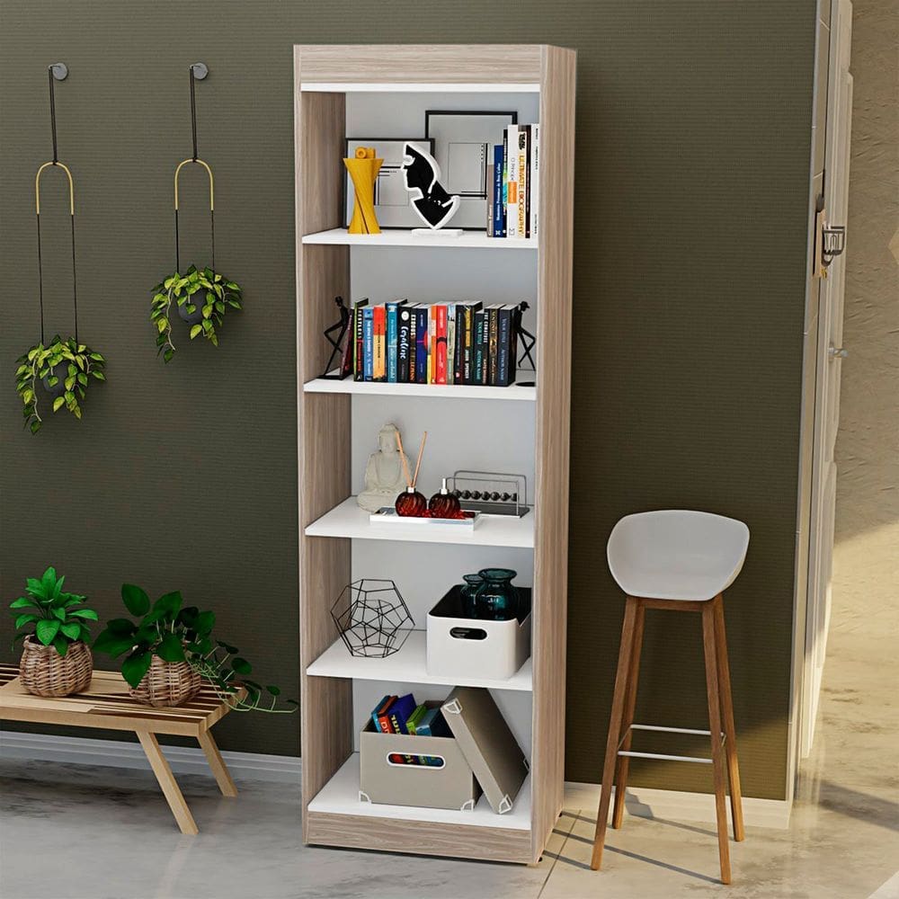 Estante para Livros Multiuso Livreiro Organizador Carvalho