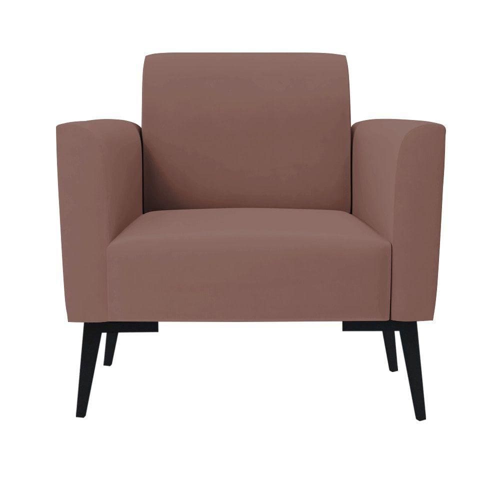 Poltrona Pés Villach Marisa Veludo Rosê D03 - D`rossi