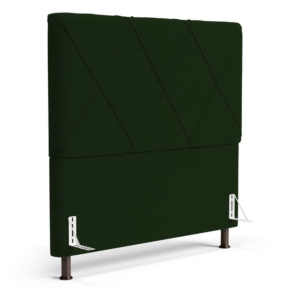 Cabeceira Cama Box Casal Mel 140cm Com Frame Veludo Verde - Desk Design