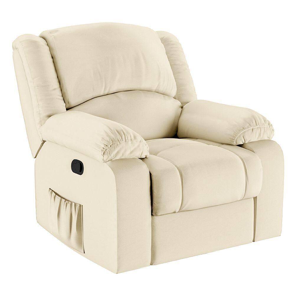 Poltrona Do Papai Reclinável Melim Zero Wall Pu Bege Fh1 - D`rossi