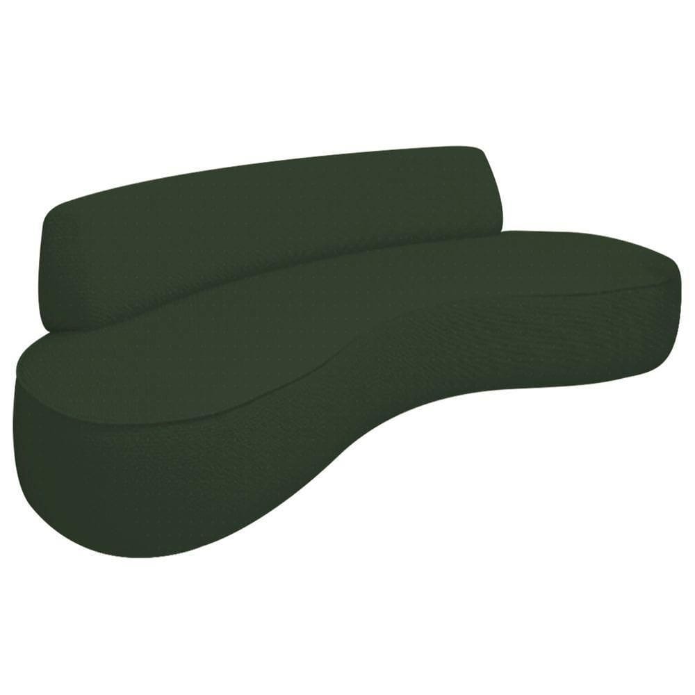 Sofá Curvo 2 Lugares Amsterdã 160cm Linho - Adj Decor Cor Verde