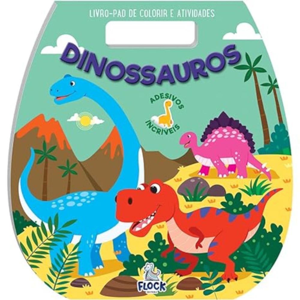 Livro-pad de colorir e atividades - Dinossauros