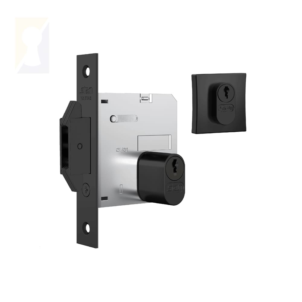 Fechadura Stam Correr/Bater Externa 1006 Preto