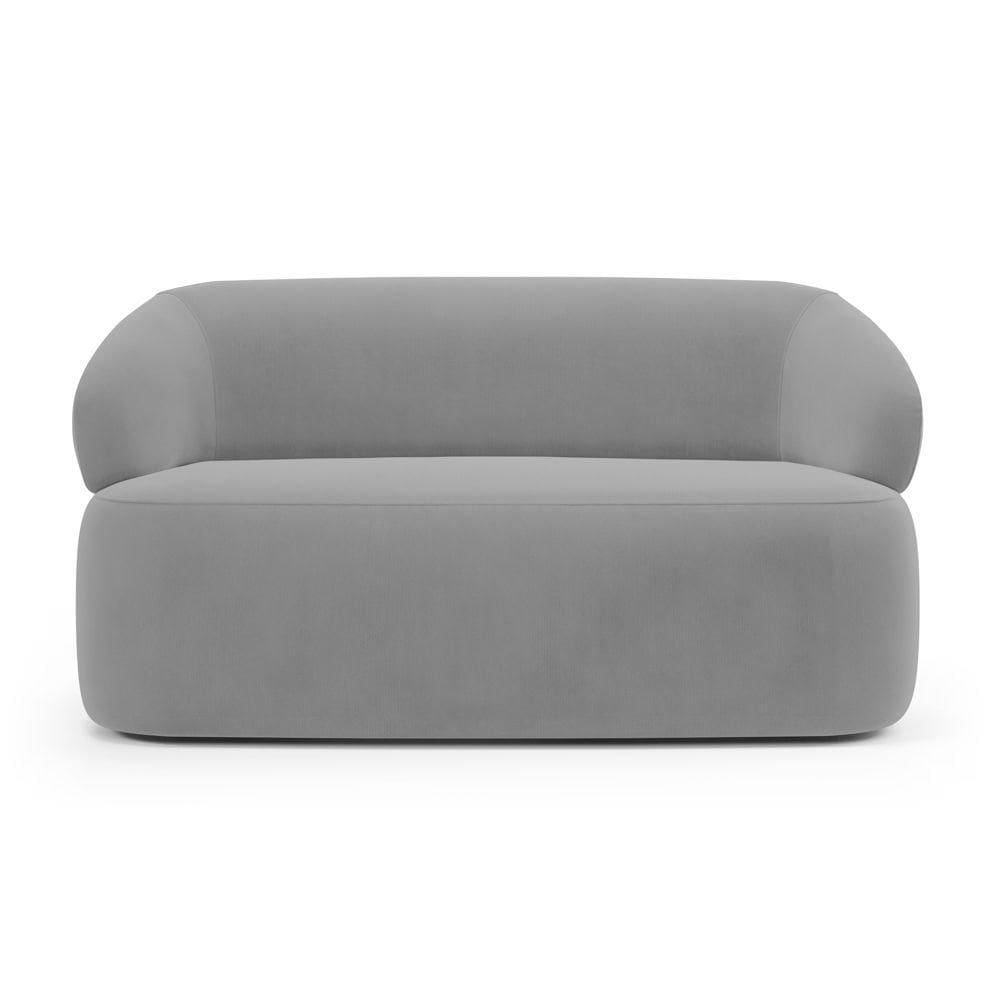 Sofá Orgânico 03 Lugares Living Glee 170cm Veludo Cinza - Desk Design
