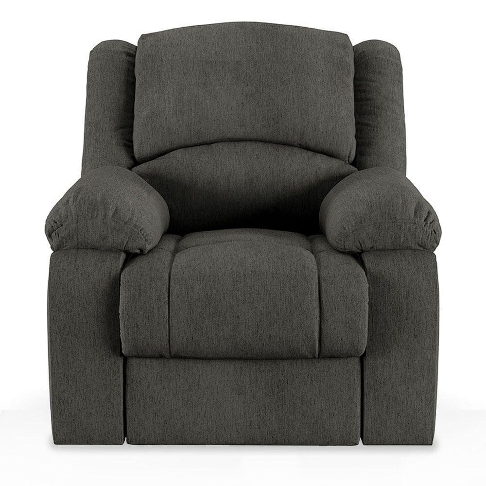 Poltrona Do Papai Reclinável Sala De Cinema Barcelona Manual Linho Chumbo