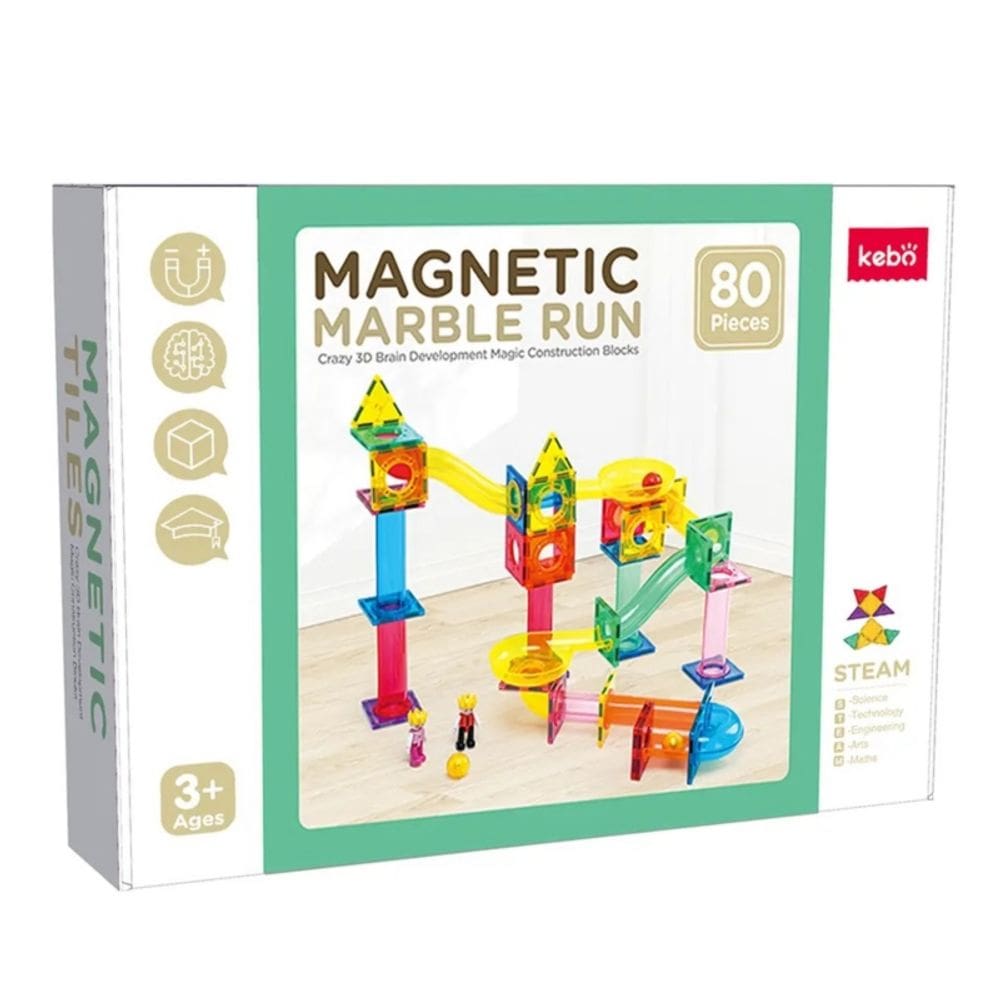 Blocos de construção magnéticos Kebo Marble Track 80 peças
