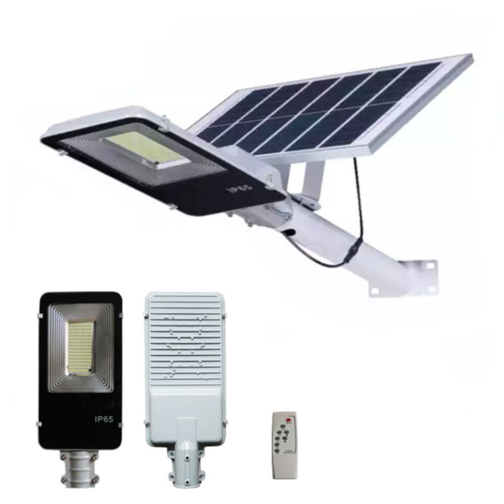 Holofote LED Solar Focus 100W IP65 com painel solar de 30W