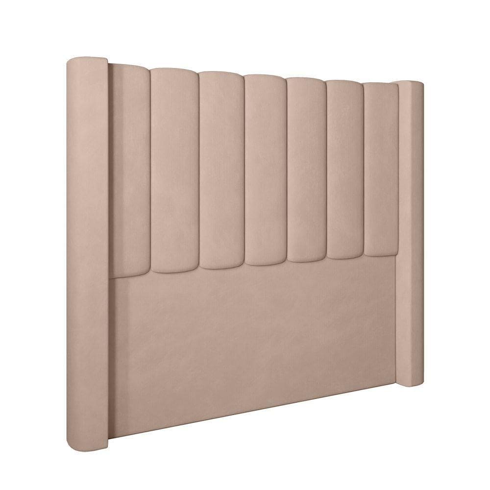 Cabeceira Para Cama Box King 193 Cm Rania Veludo Bege I02 - D`rossi
