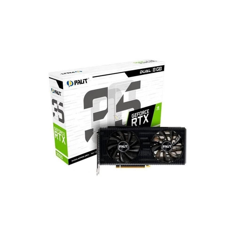 Placa de Video Palit Geforce RTX 3050 Dual 8GB GDDR6 128 BITS - NE63050019P1-190AD