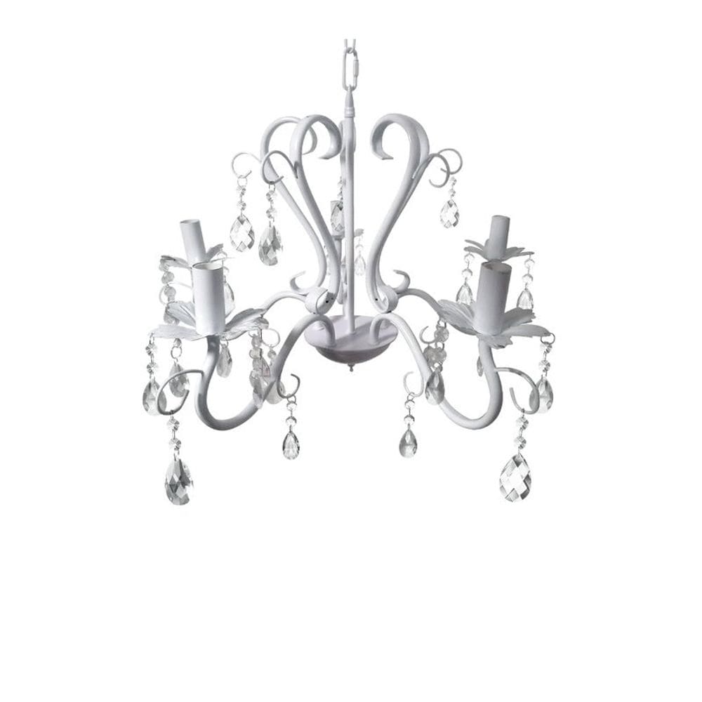 Luminária pendente Lagrima White Candlestick 5 Arms