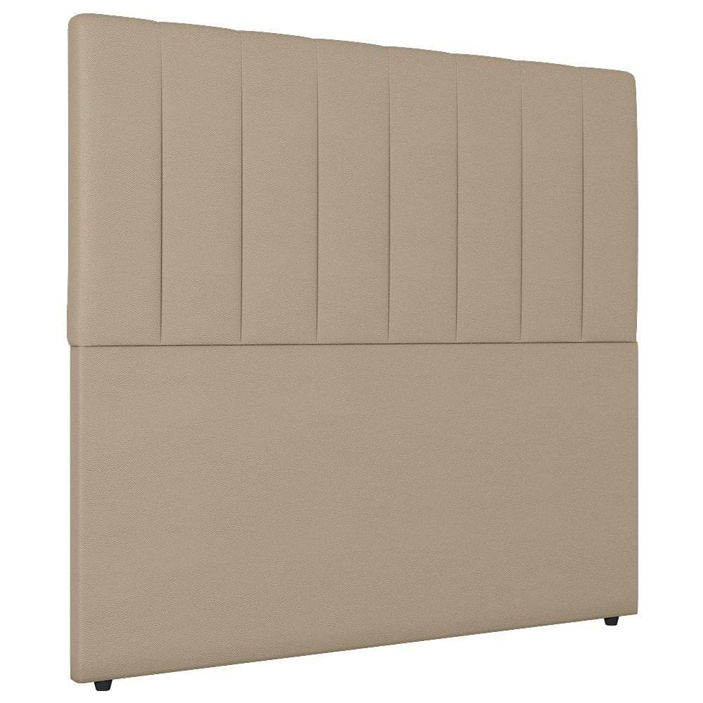 Cabeceira Cama Box Casal Queen Size Ivana 160cm Sintético Bege