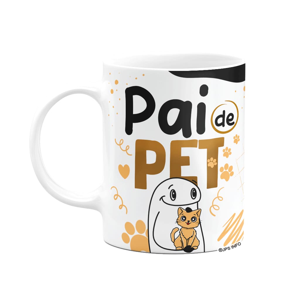 Caneca Flork Dia dos Pais - Pai de pet gato