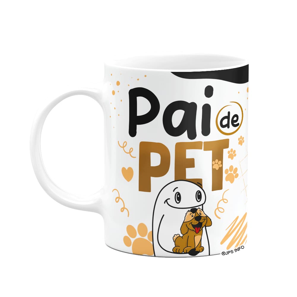 Caneca Flork Dia dos Pais - Pai de pet cachorro