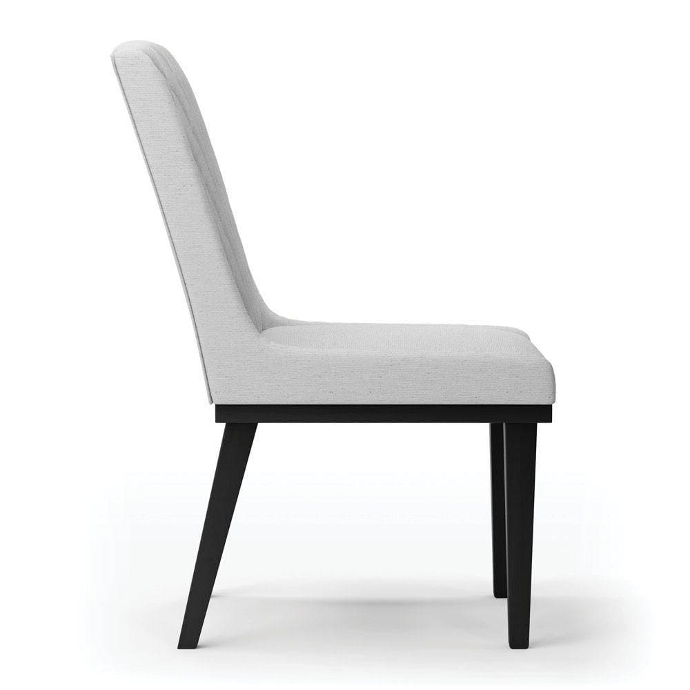 Cadeira Sala De Jantar Base Madeira Preto Kit 10 Sofia Linho D03 - D`rossi Cor Cinza