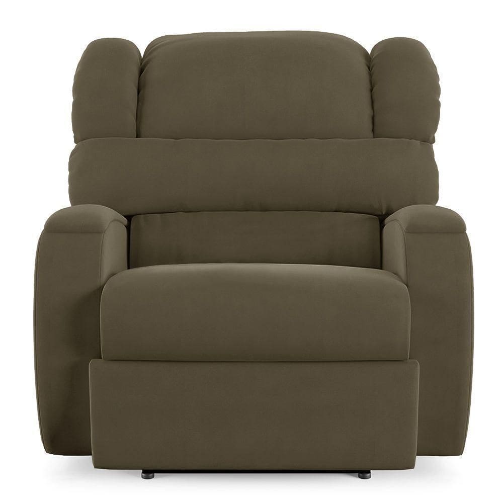 Poltrona Do Papai Sala De Cinema Reclinável Manchester Elétrica Veludo Capuccino