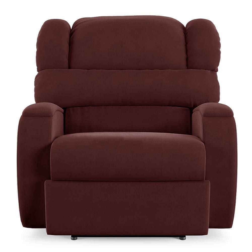 Poltrona Do Papai Sala De Cinema Reclinável Manchester Elétrica Veludo Vinho