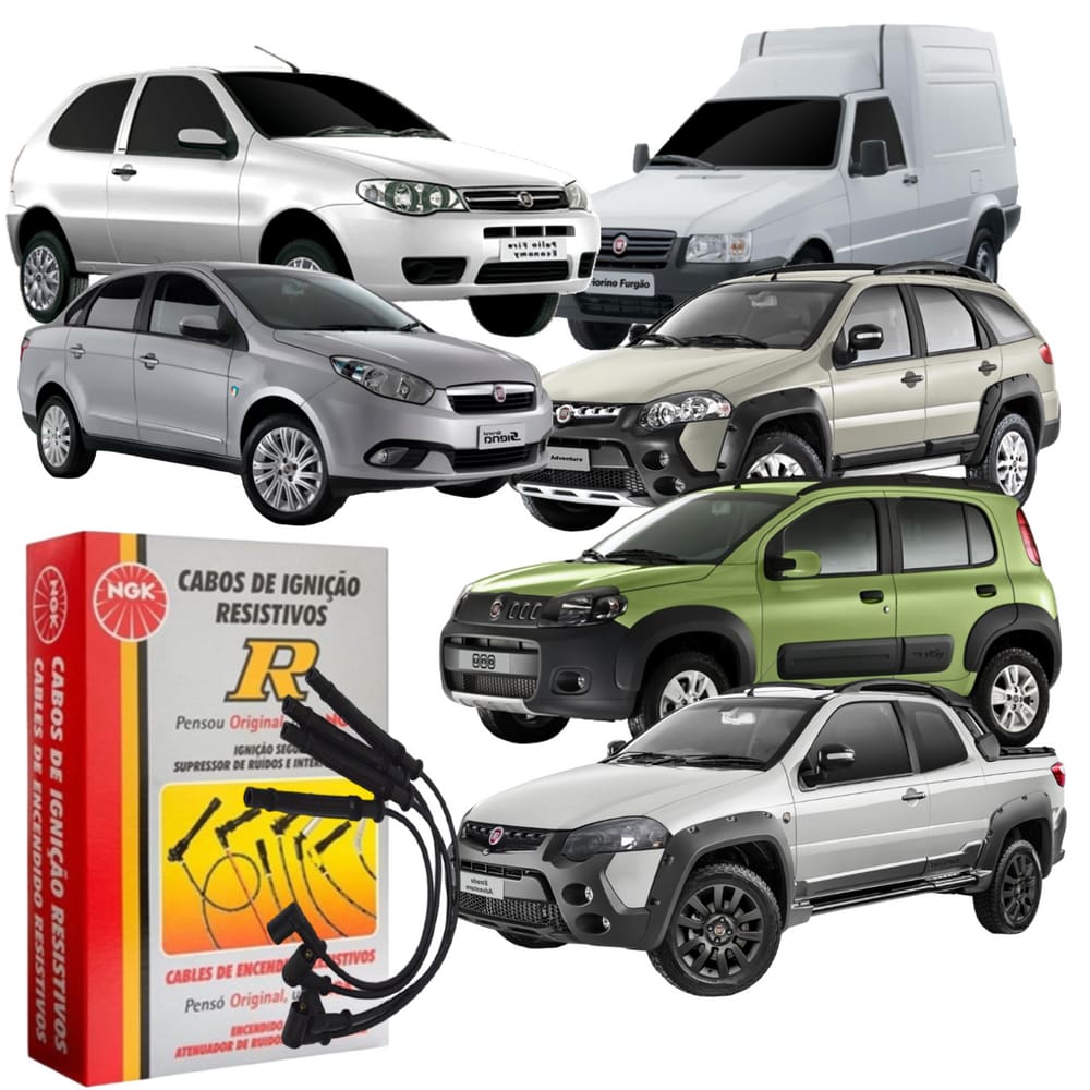 Jogo Cabo De Vela Ngk Fiat - Palio 1.0 1.5 96 97 98 99 2000