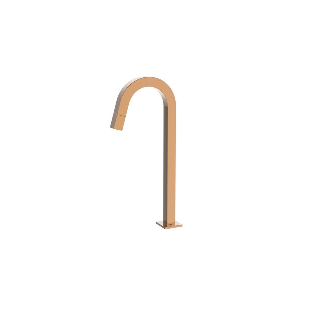 Torneira De Cuba Rose Gold Lavatório Quadrado Bica Alta 1/4v