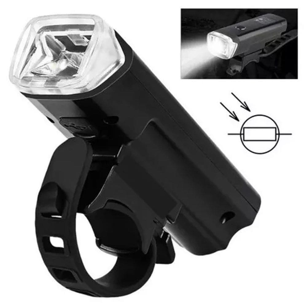 Farol Bicicleta Bike Triciclo Led Iluminação Luz Alto Brilho Longo Alcance 180 Lumens Segurança Trânsito Sensor de Luz Resistente à Água