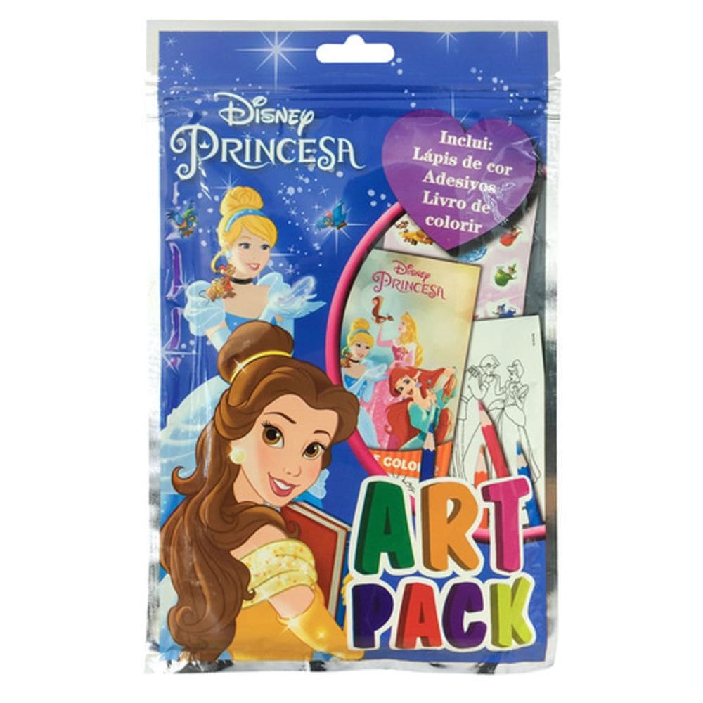 Art Pack - Princesa - Lapis De Cor - Adesivos - Livro De Colorir