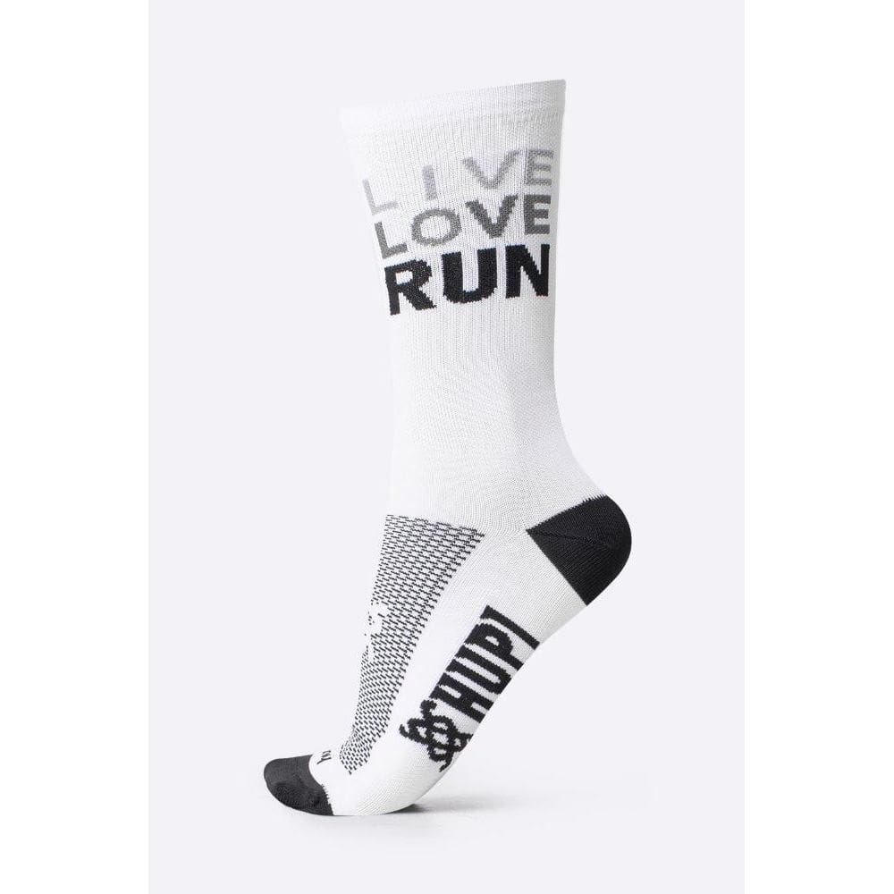 Meia HUPI Live Love Run Branca