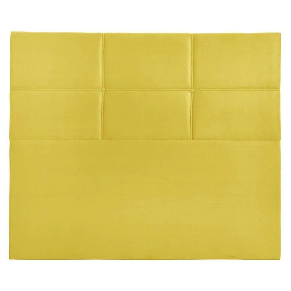 Cabeceira Estofada Milena 1,40 Casal Shop Das Cabeceiras Amarelo