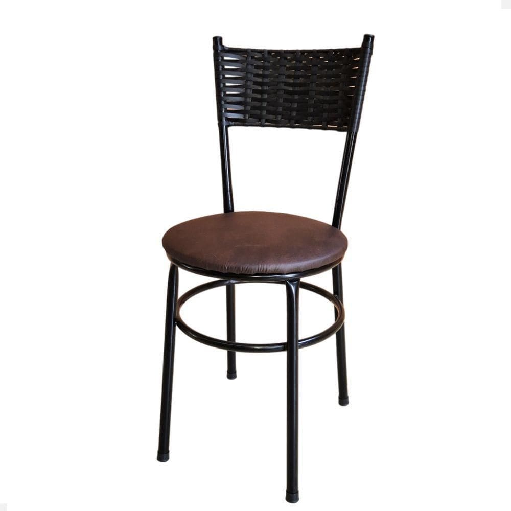 Cadeira Preta Para Mesa Preta Viena Preto Cor:marrom