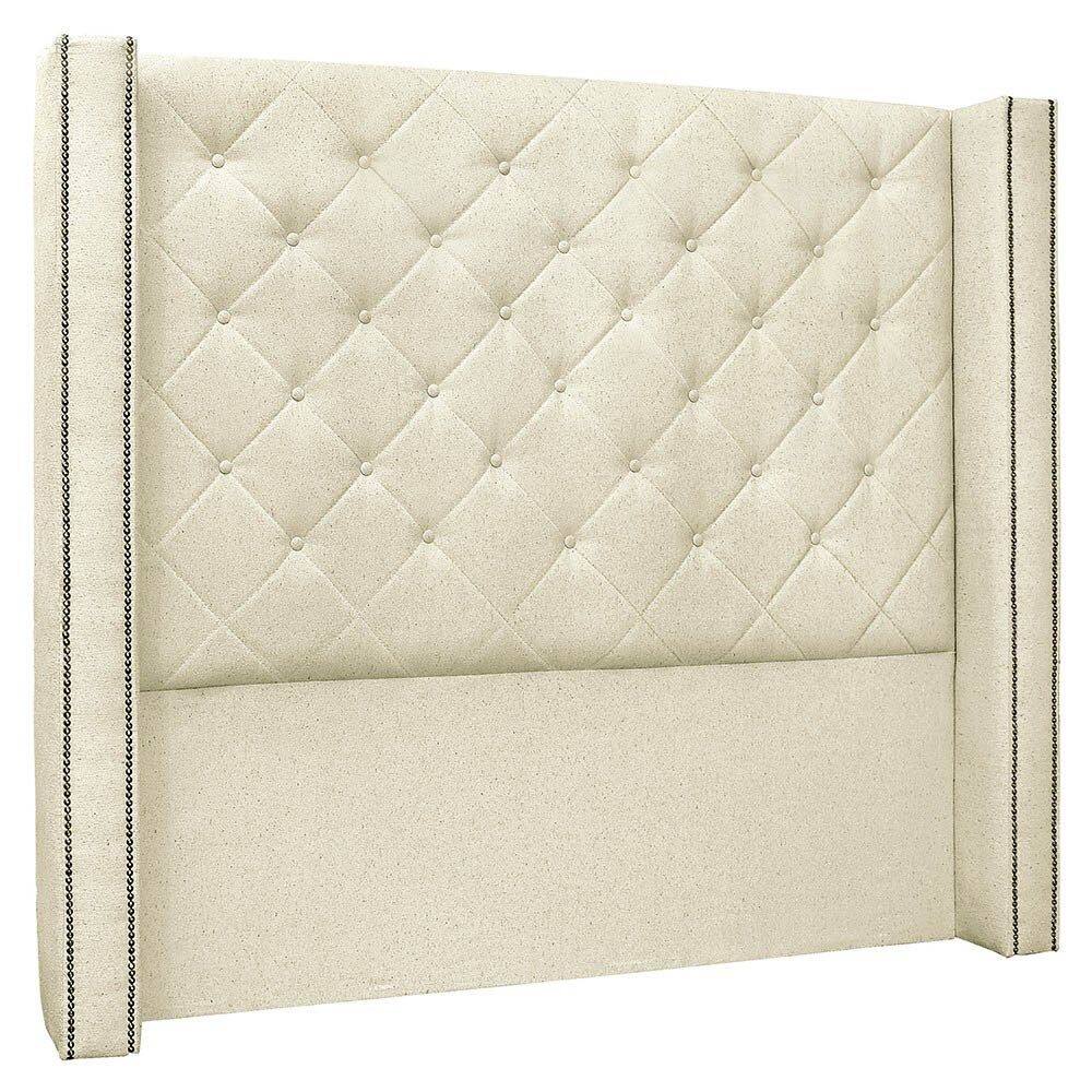 Cabeceira Casal Queen Cama Box 160cm Louise S06 Linho Pérola - Mpozenato