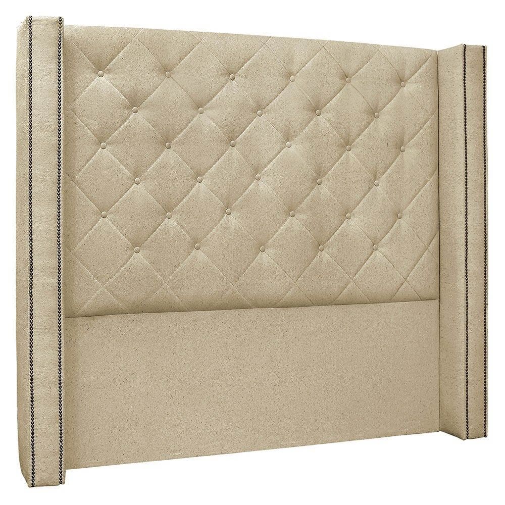 Cabeceira Casal Queen Cama Box 160cm Louise S06 Linho Dourado - Mpozenato