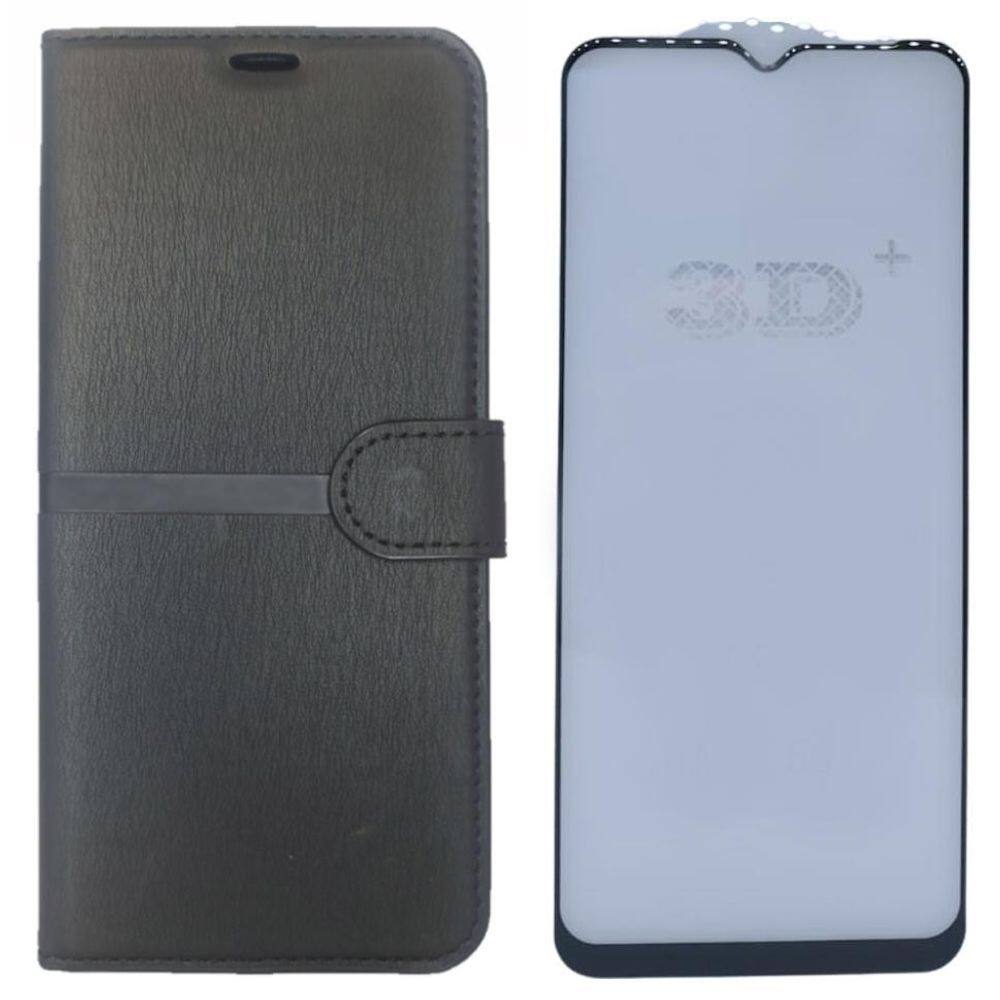 Kit Capa Carteira Compatível Com Samsung A34 + Película 3D