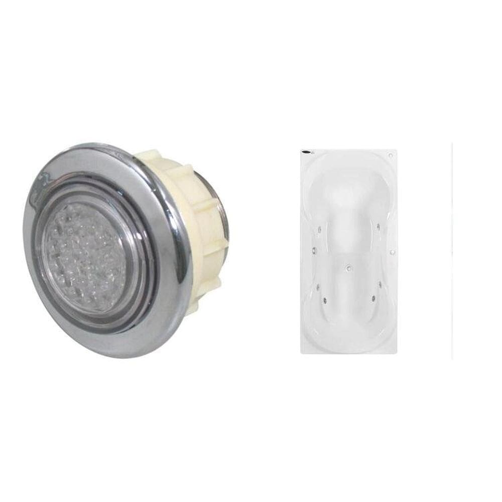 Banheira de Hidromassagem Due Gran Luxo P2 - 110v - com Aquecedor e Cromoterapia Branco