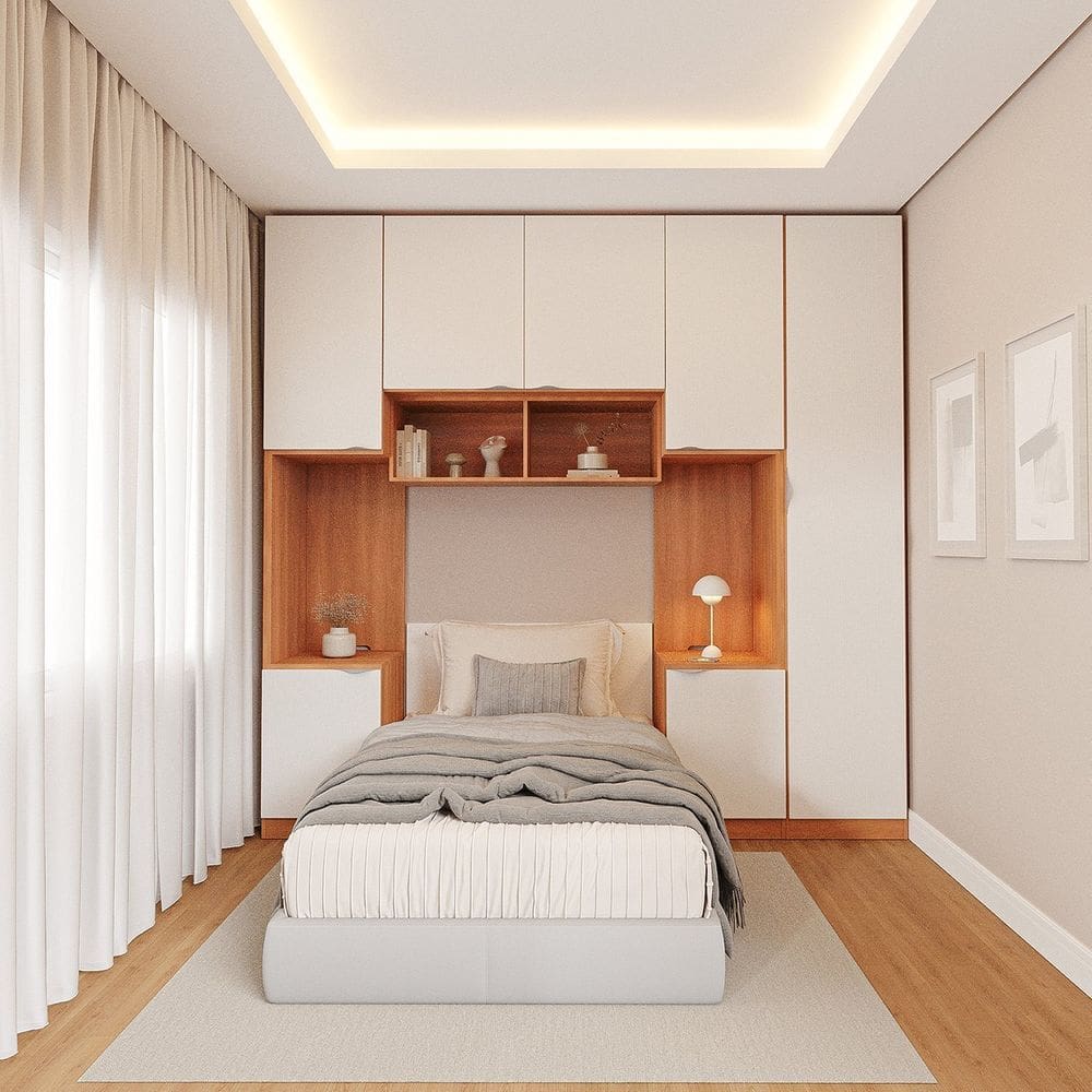 Guarda-roupa Modulado 7 Portas 5 Peças Hera Cabecasa Madeiramadeira Louro/Branco Geada/Cinza