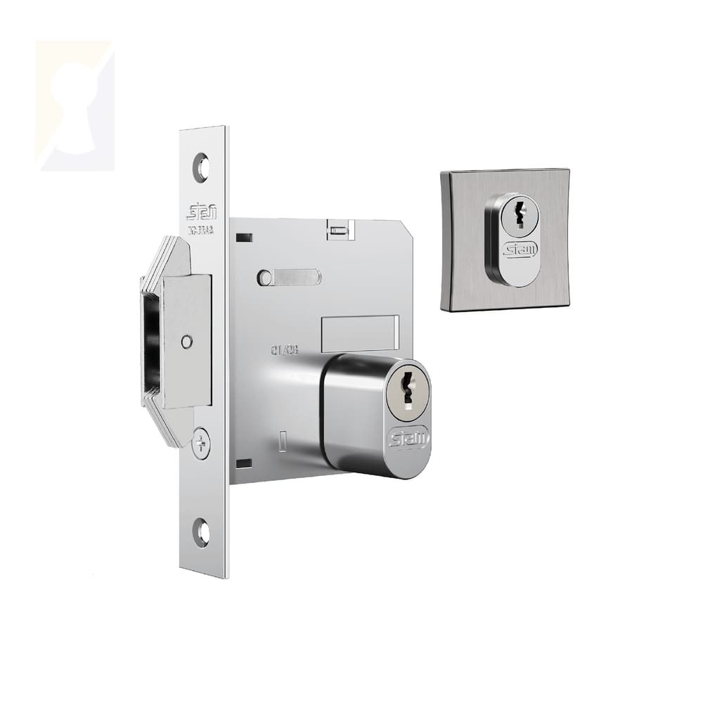 Fechadura Stam Correr/Bater Externa 1006 Escovado