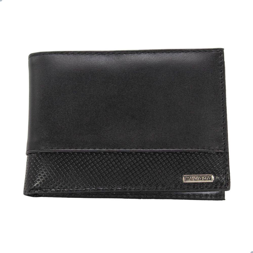 Carteira Pegada Masculina em Couro Preto