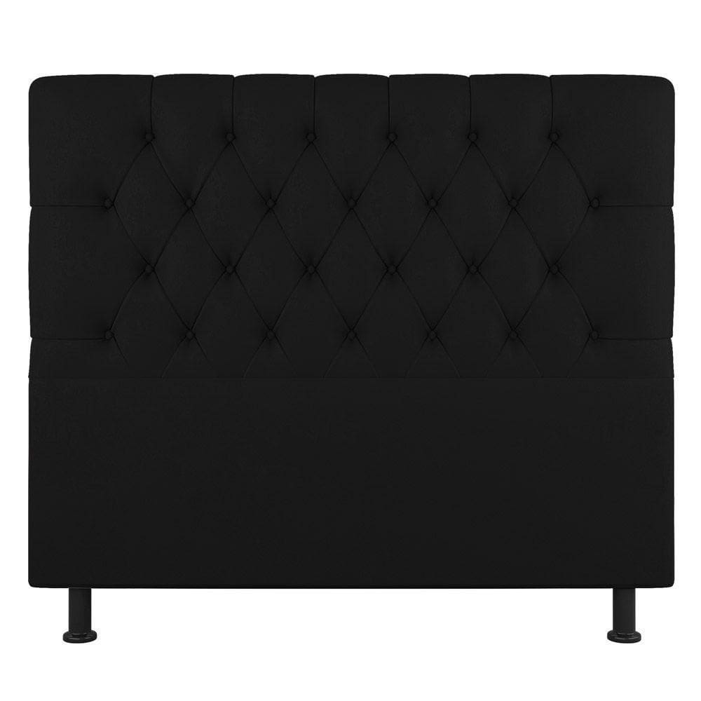 Cabeceira Cama Box Casal Queen Size Nice 160cm Linho Preto - Abmaza
