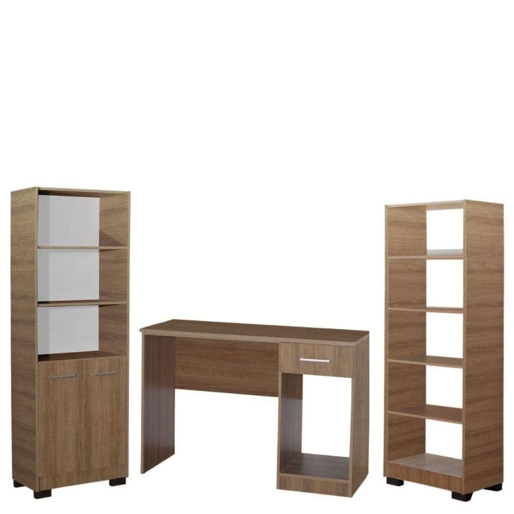Kit 2 Estante Para Livros Mesa Escrivaninha Giovana Mel